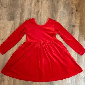 Hanna Andersson Red Velvet Formal Dress